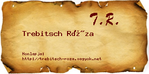 Trebitsch Róza névjegykártya